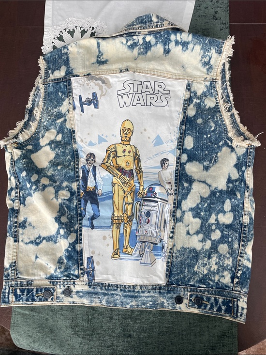 Handmade Other - Custom Acid washed Vintage Star Wars Denim Vest with Graphic Back Panel